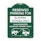 Signmission Reserved Parking for Electric Vehicle Only Unauthorized Vehicles Towed Away, A-DES-GW-1824-23113 A-DES-GW-1824-23113 - alternate 1